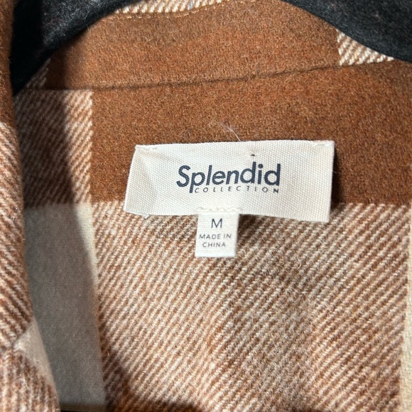 Splendid white and brown checked coat - Picture 2 of 6